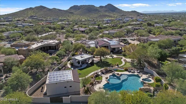 an aerial view of multiple house