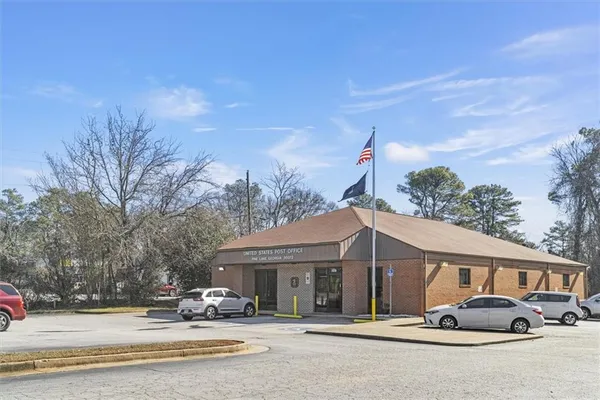 a car parked in front of a building