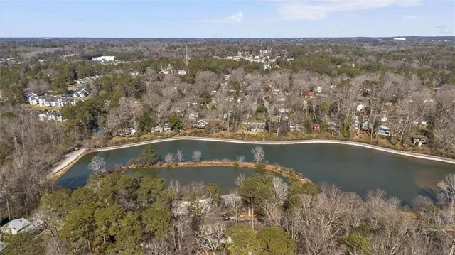 an aerial view of residential house with outdoor space