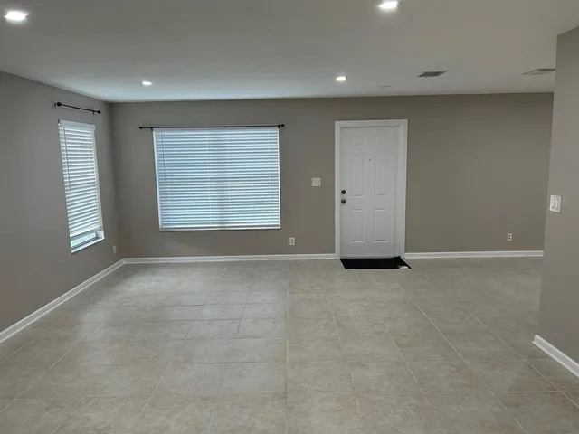 an empty room with a window