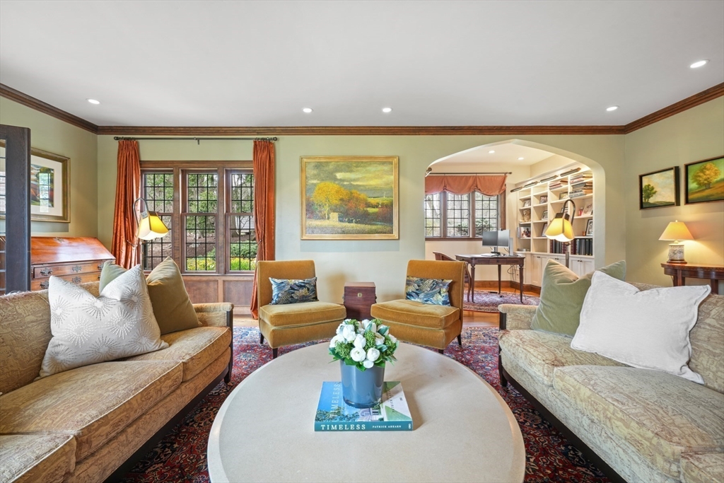 91 Hundreds Road Wellesley, MA 02481 - Photo 4 of 42 a living room with furniture and a large window