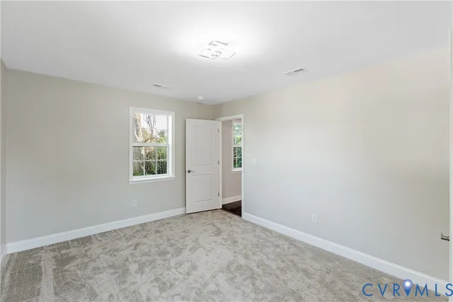 an empty room with a window