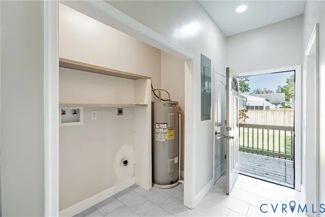 a view of elevator with hallway