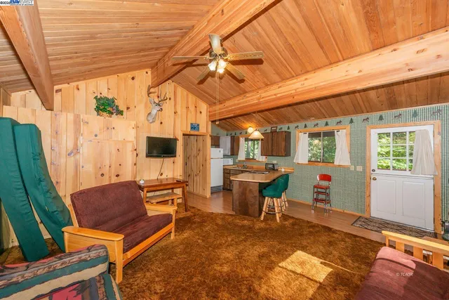 a outdoor living space with furniture