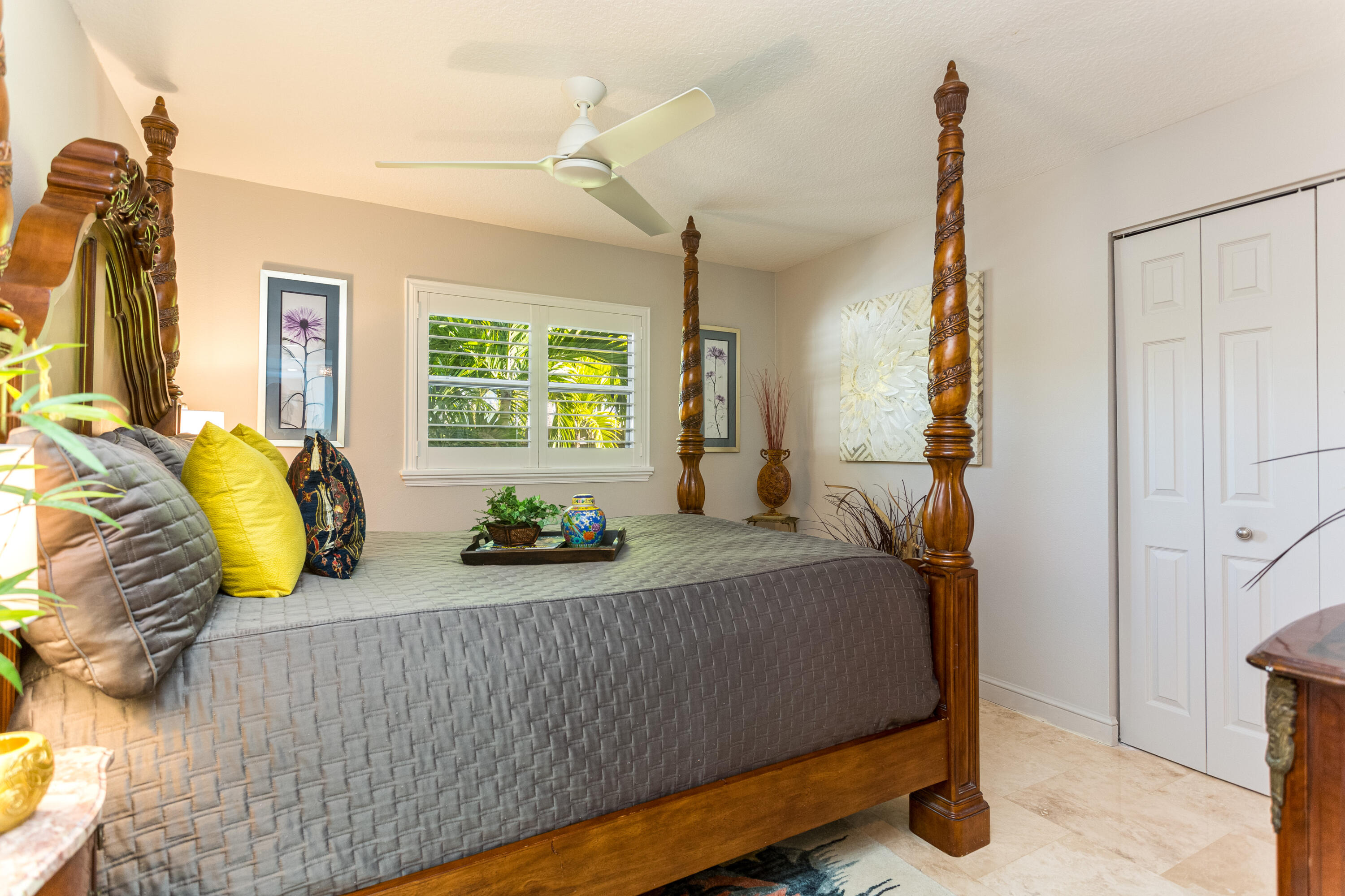 4 Country Club Road Cocoa Beach, FL 32931 - Photo 21 of 38 a bedroom with furniture and a bed