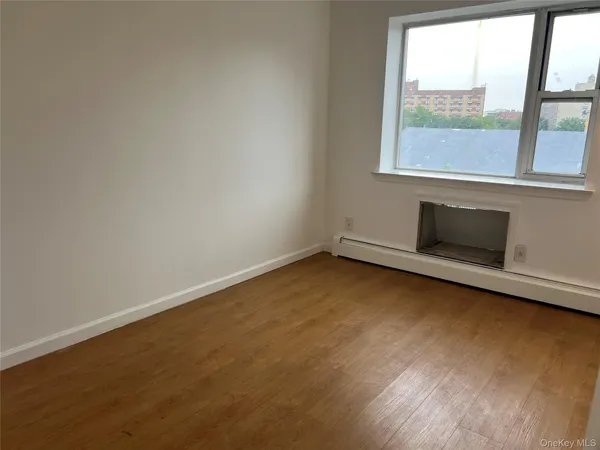 an empty room with a window