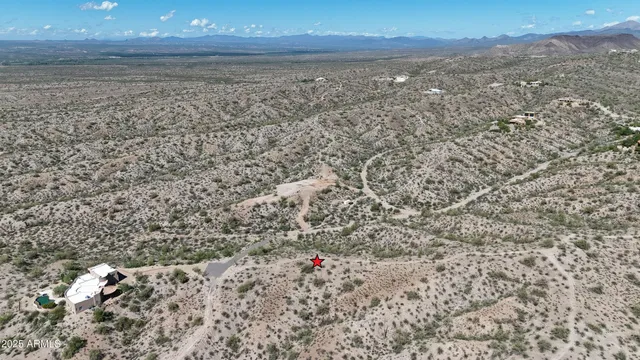 a view of a city with mountain