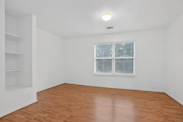 an empty room with a window