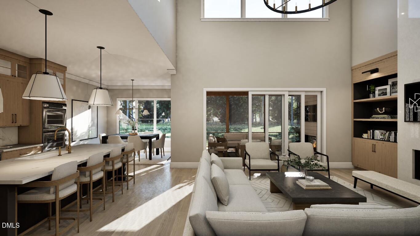 7613 Thompson Mill Road Wake Forest, NC 27587 - Photo 6 of 20 a view of a dining room with furniture window and wooden floor