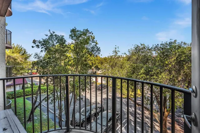 a view of a balcony with outdoor space