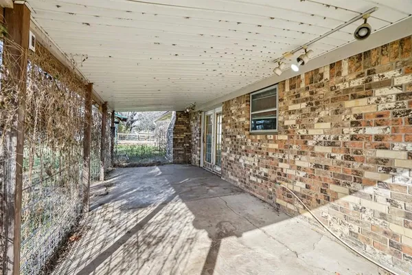 a view of a porch