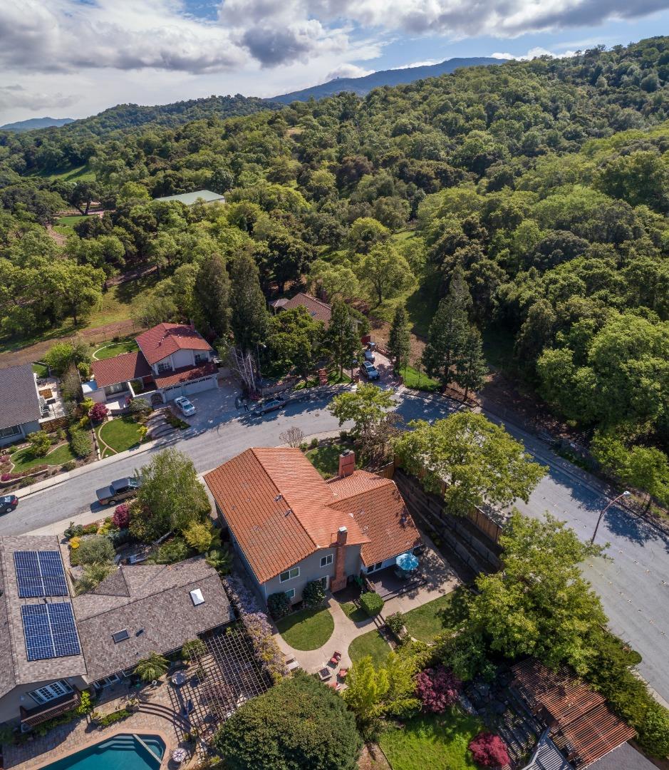 6593 Springpath Lane San Jose, CA 95120 - Photo 36 of 40 an aerial view of a house with a garden