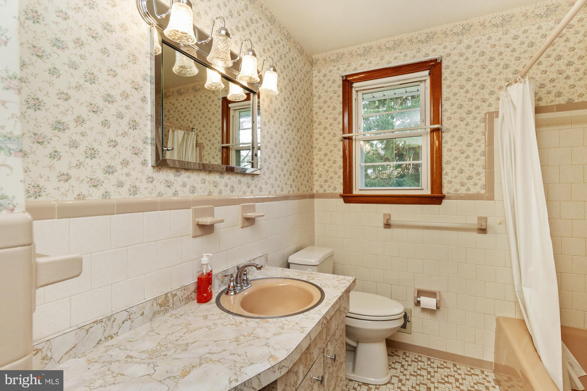 4302 Falls Park Road Perry Hall, MD 21128 - Photo 24 of 54 a bathroom with a toilet a sink and a mirror