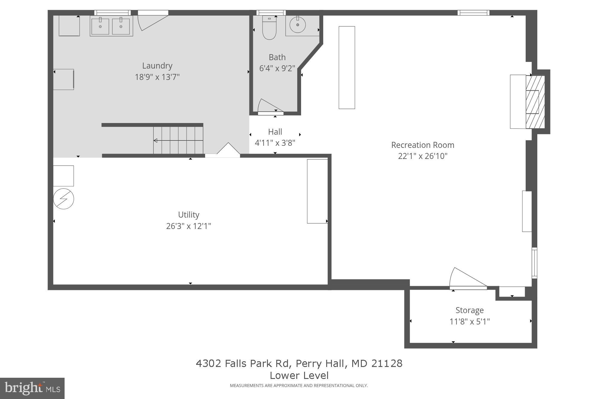 4302 Falls Park Road Perry Hall, MD 21128 - Photo 53 of 54 Lower level floor plan