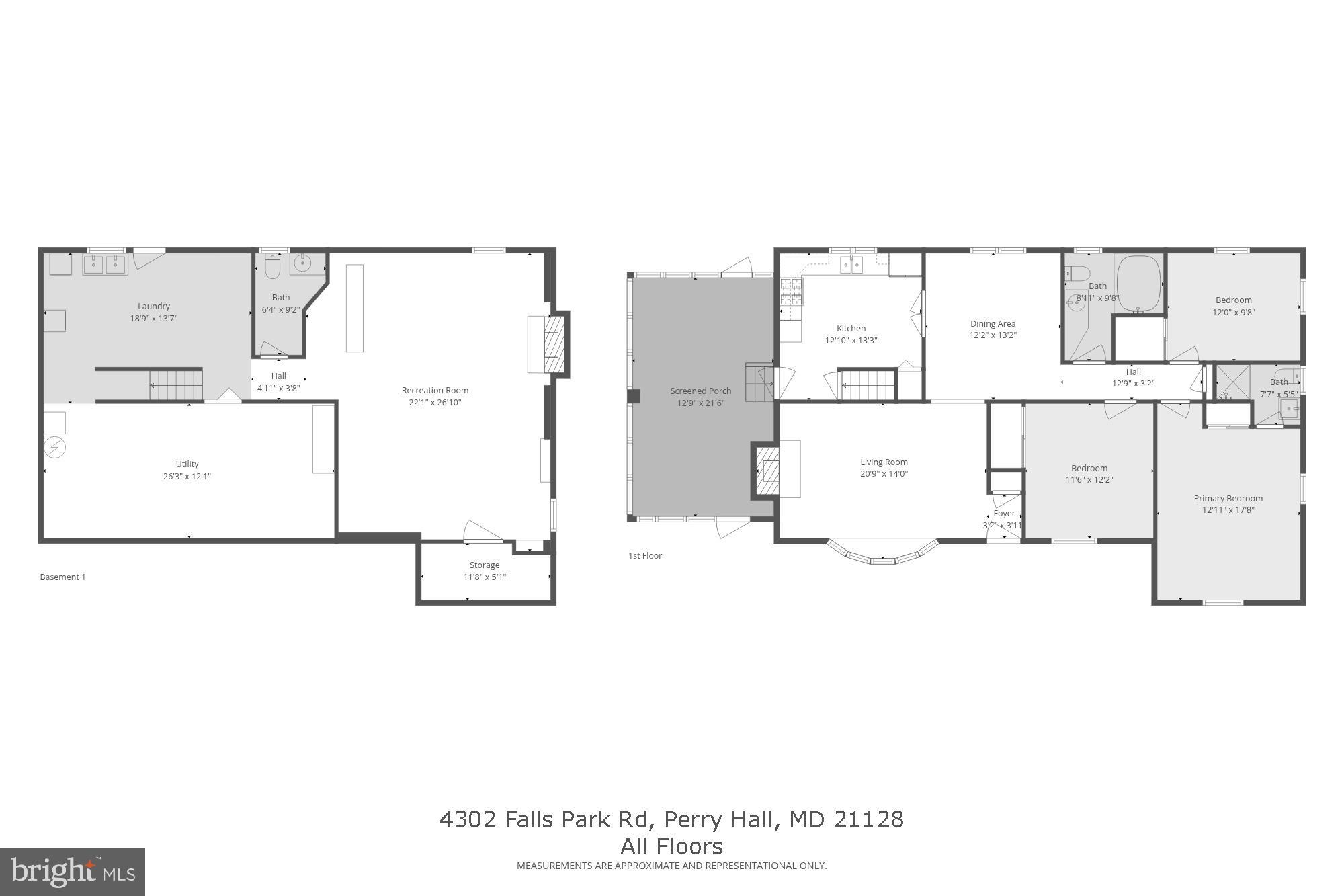 4302 Falls Park Road Perry Hall, MD 21128 - Photo 52 of 54 a black and white photo of a living room