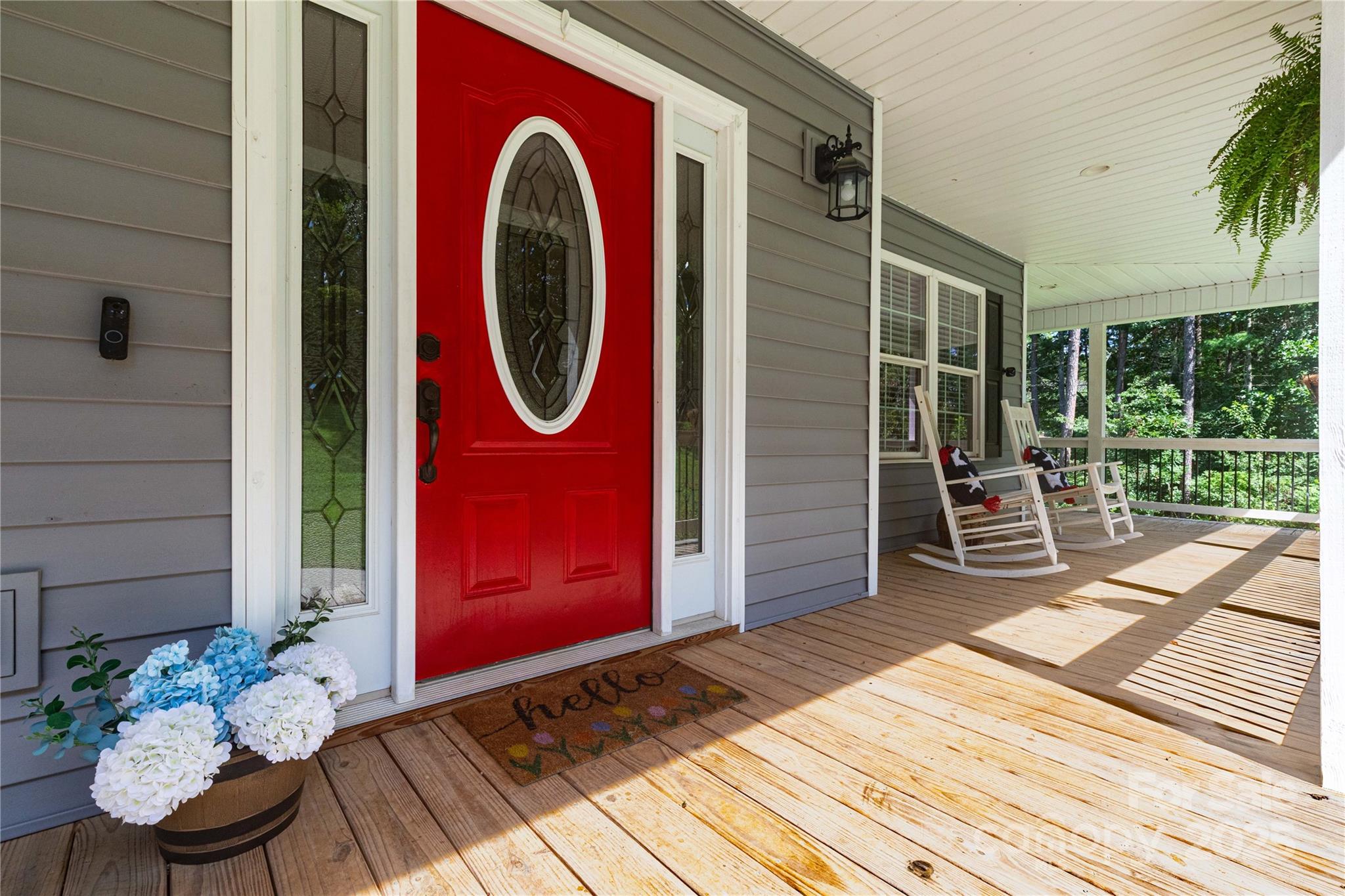 460 Panther Branch Road Alexander, NC 28701 - Photo 13 of 32 a front view of a house with garden