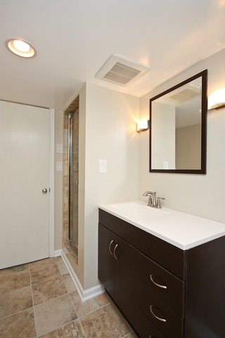 557 Sumac Road Highland Park, IL 60035 - Photo 13 of 20 a bathroom with a double vanity sink and mirror