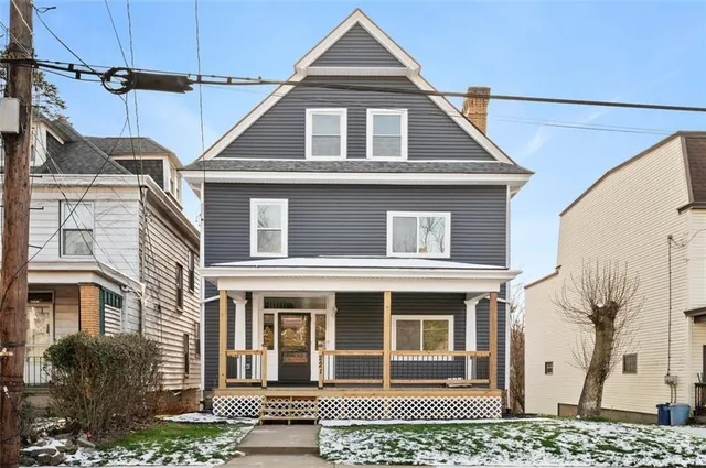 a front view of a house