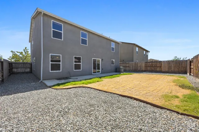 a house view with a swimming pool