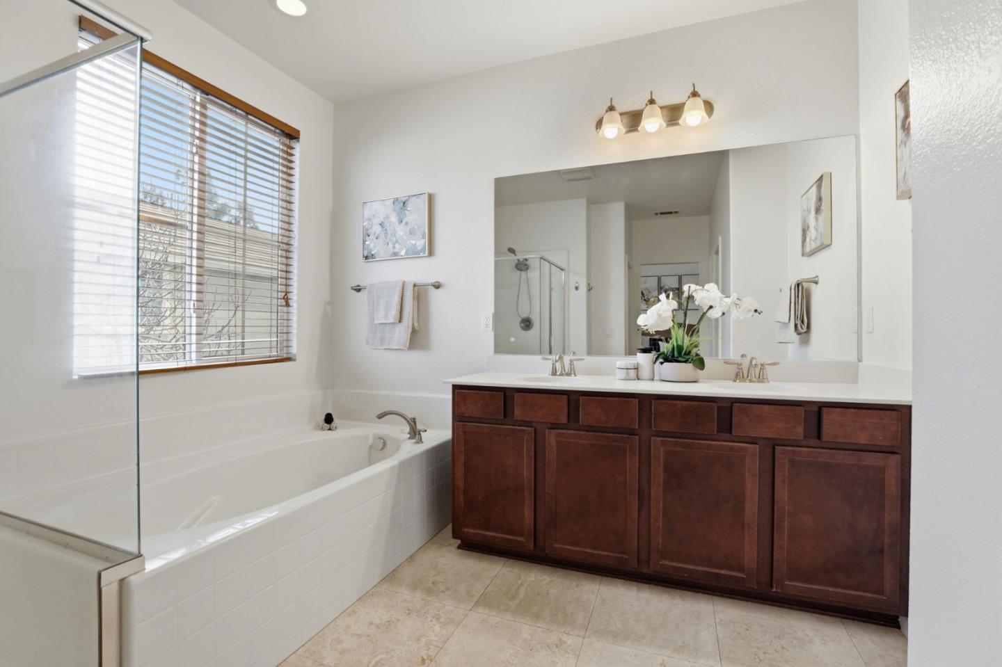170 Sturla Way Gilroy, CA 95020 - Photo 34 of 64 a bathroom with a tub sink and mirror