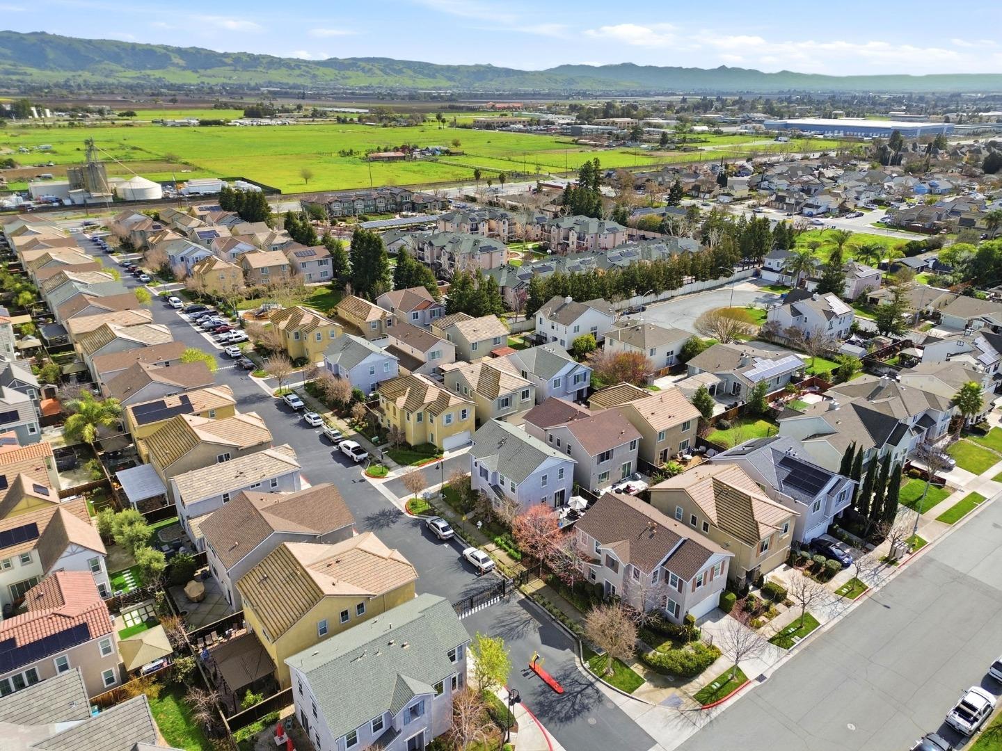 170 Sturla Way Gilroy, CA 95020 - Photo 53 of 64 an aerial view of residential houses with outdoor space and river