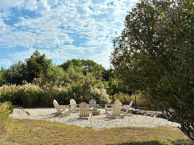a view of a swimming pool with an outdoor space