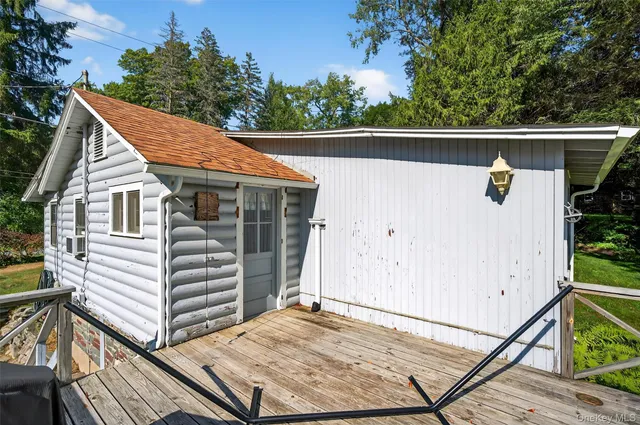a view of a house with a balcony