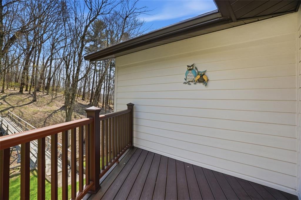 128 Swain Hill Road Harmony, PA 16037 - Photo 18 of 46 Primary Bedroom Private deck overlooking nature