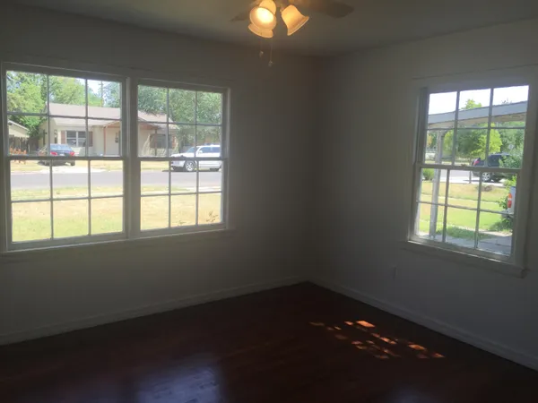 an empty room with a window