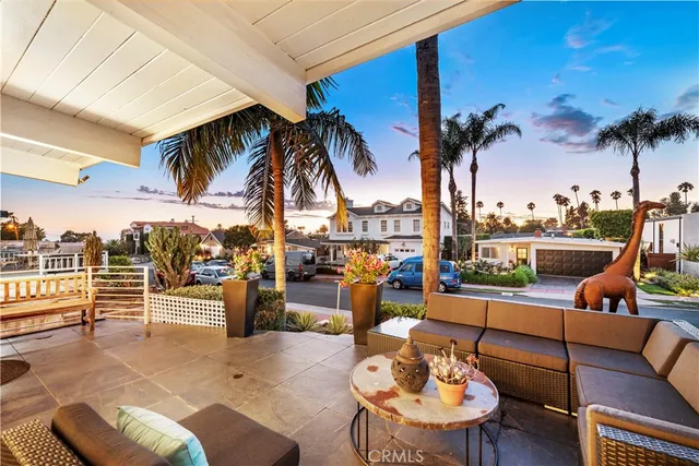 a outdoor space with furniture