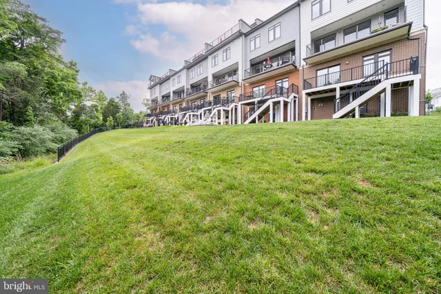a building with garden view