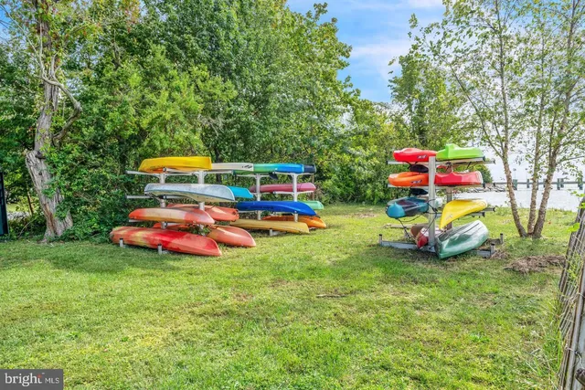 a childrens park with lots of swings and slides