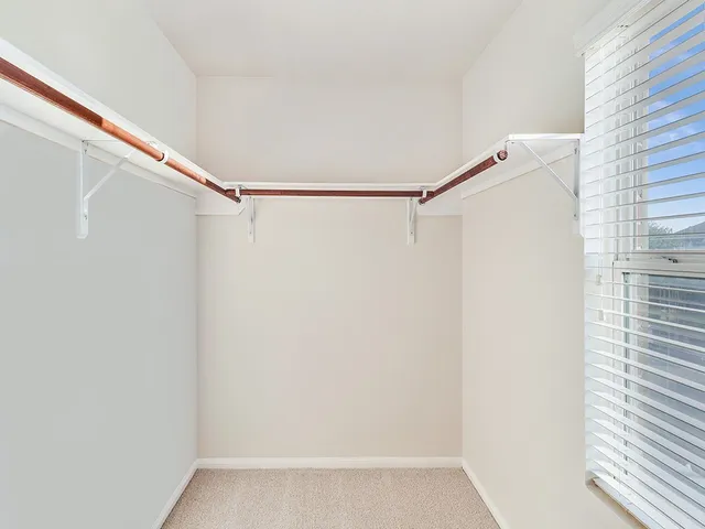 a view of small space with racks on the wall