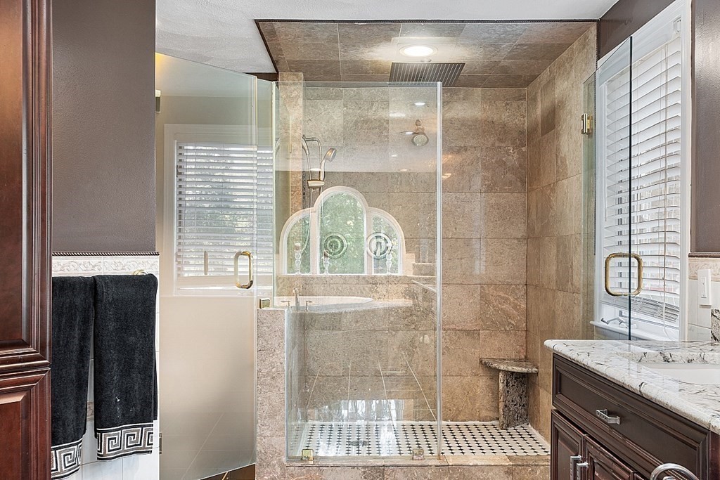 24 Powers Road Andover, MA 01810 - Photo 22 of 42 a bathroom with a shower and a sink