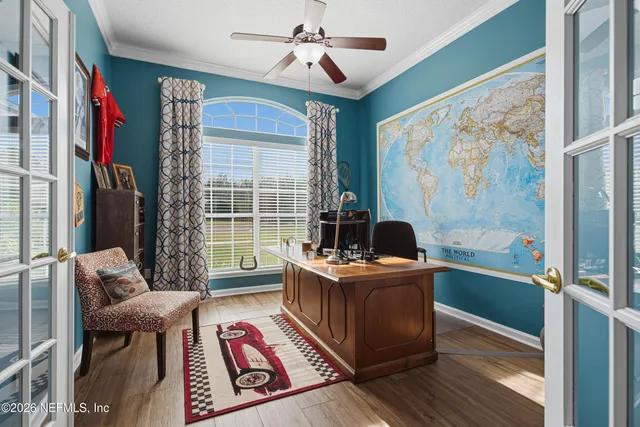 a view of a living room and a window