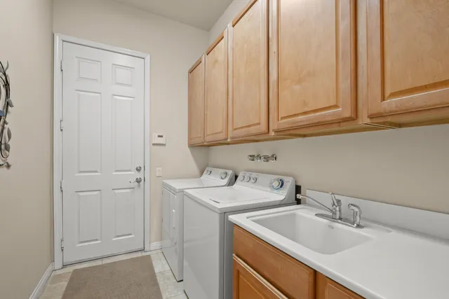 a utility room with a sink