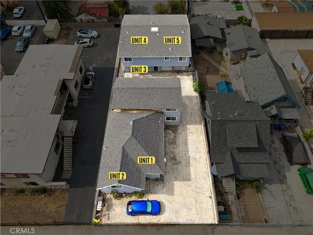 an aerial view of a floor a book shelf