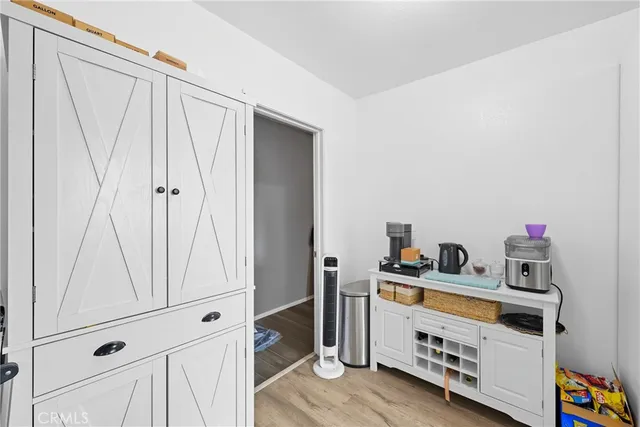 a room with storage and utility