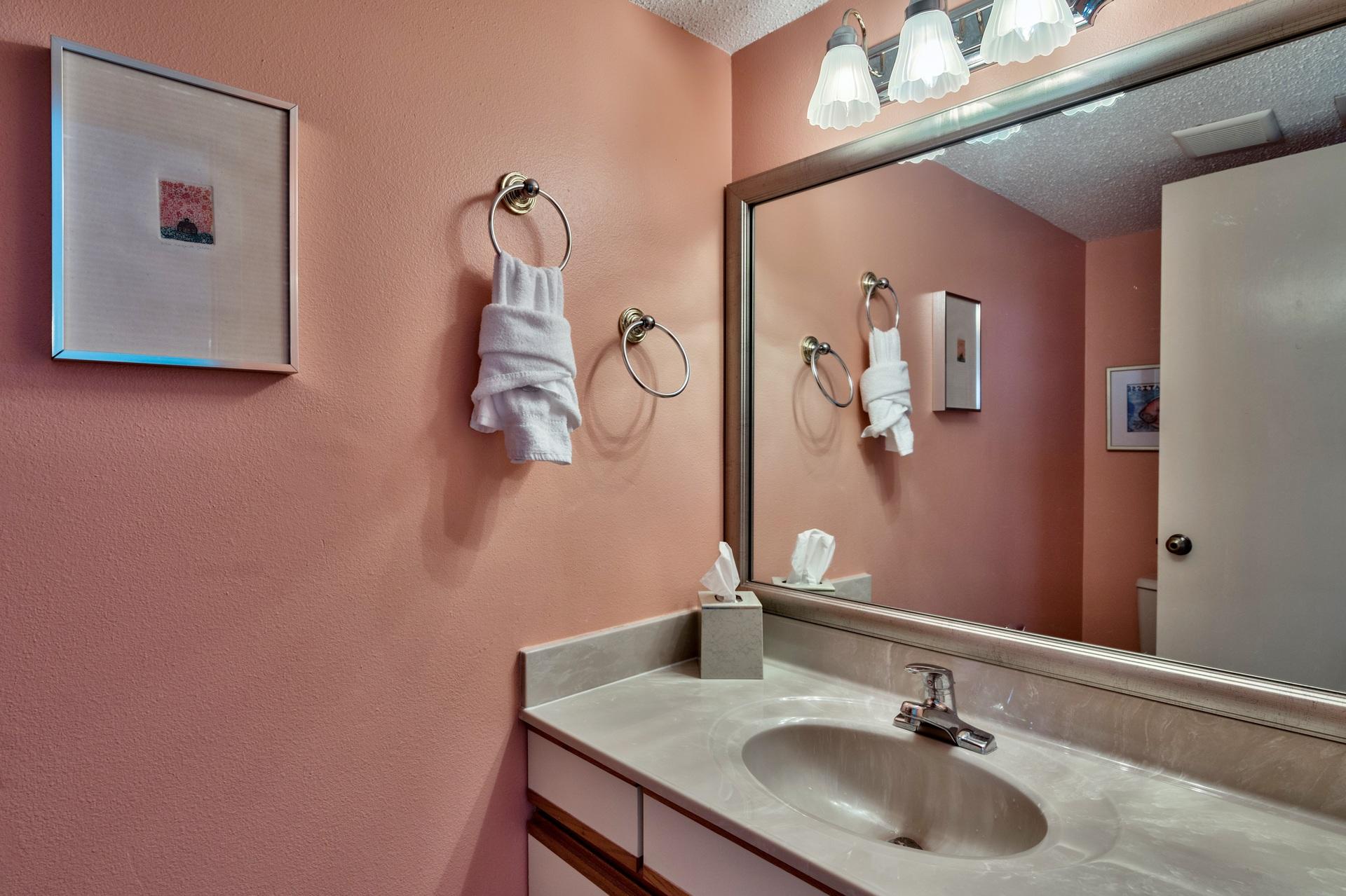 214 Blue Mountain Road, Unit 122 Santa Rosa Beach, FL 32459 - Photo 16 of 32 a bathroom with a sink and a mirror