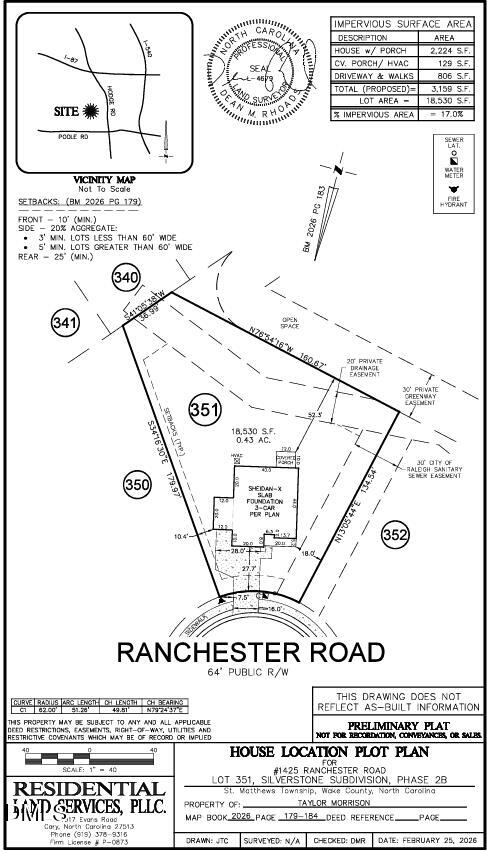 1425 Ranchester Road Knightdale, NC 27545 - Photo 76 of 77 Plot Plan