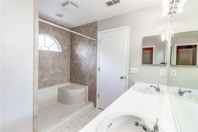 a close view of a shower