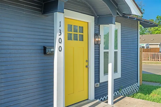 a view of a door of the house