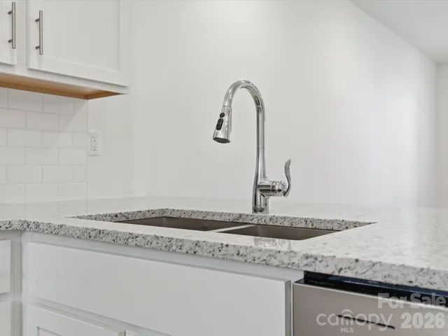 a close view of a kitchen sink