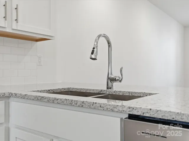 a close view of a kitchen sink