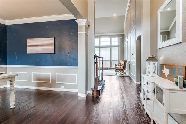 a view of a living room and dining room