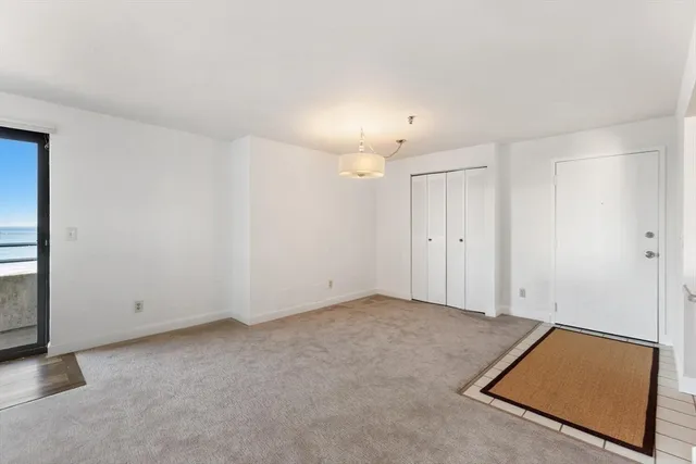 an empty room with an entryway