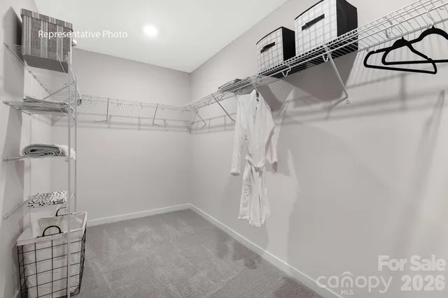 a view of a walk in closet