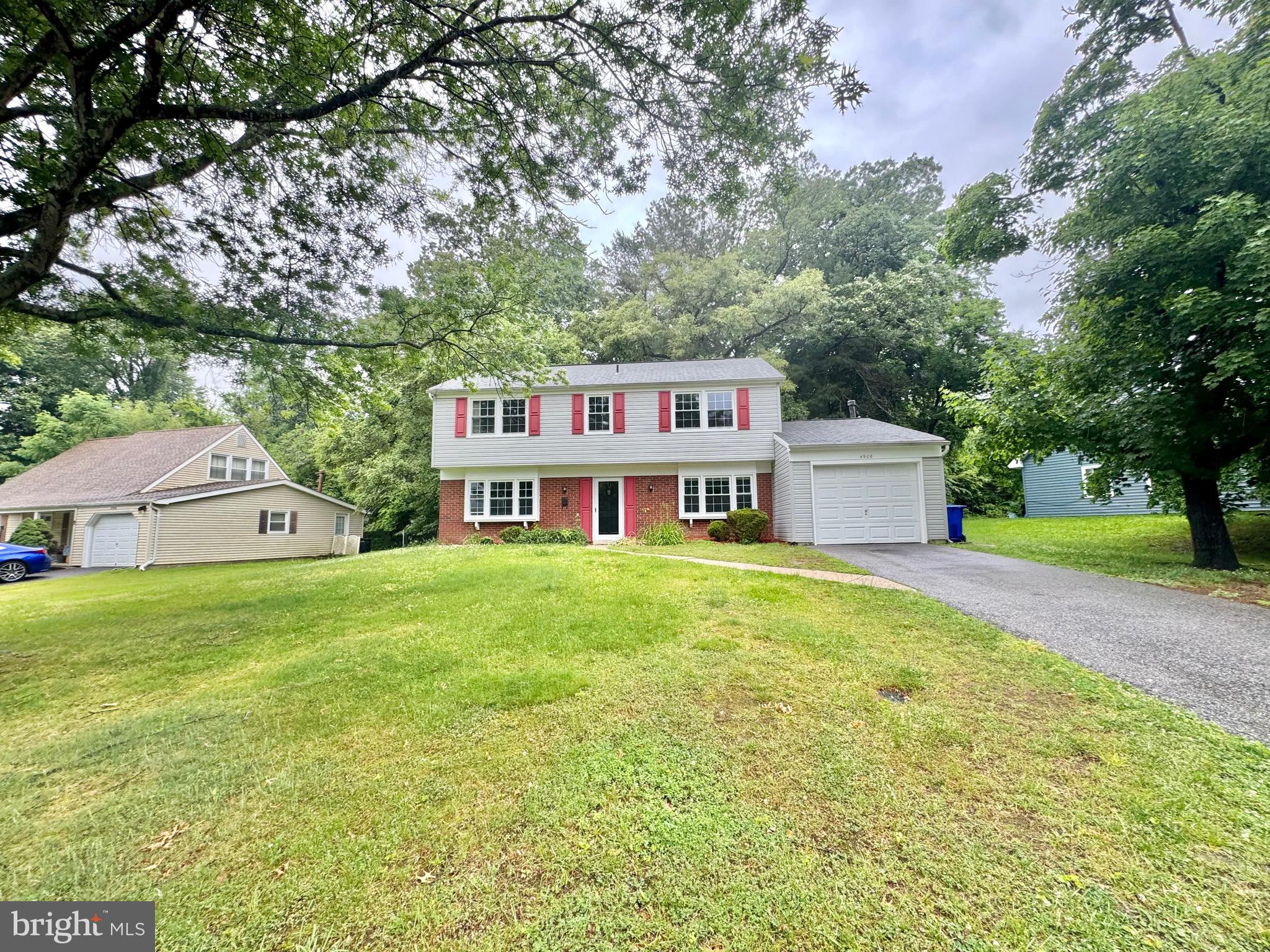 a house view with a garden space