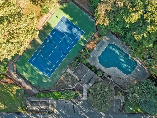 a aerial view of a house
