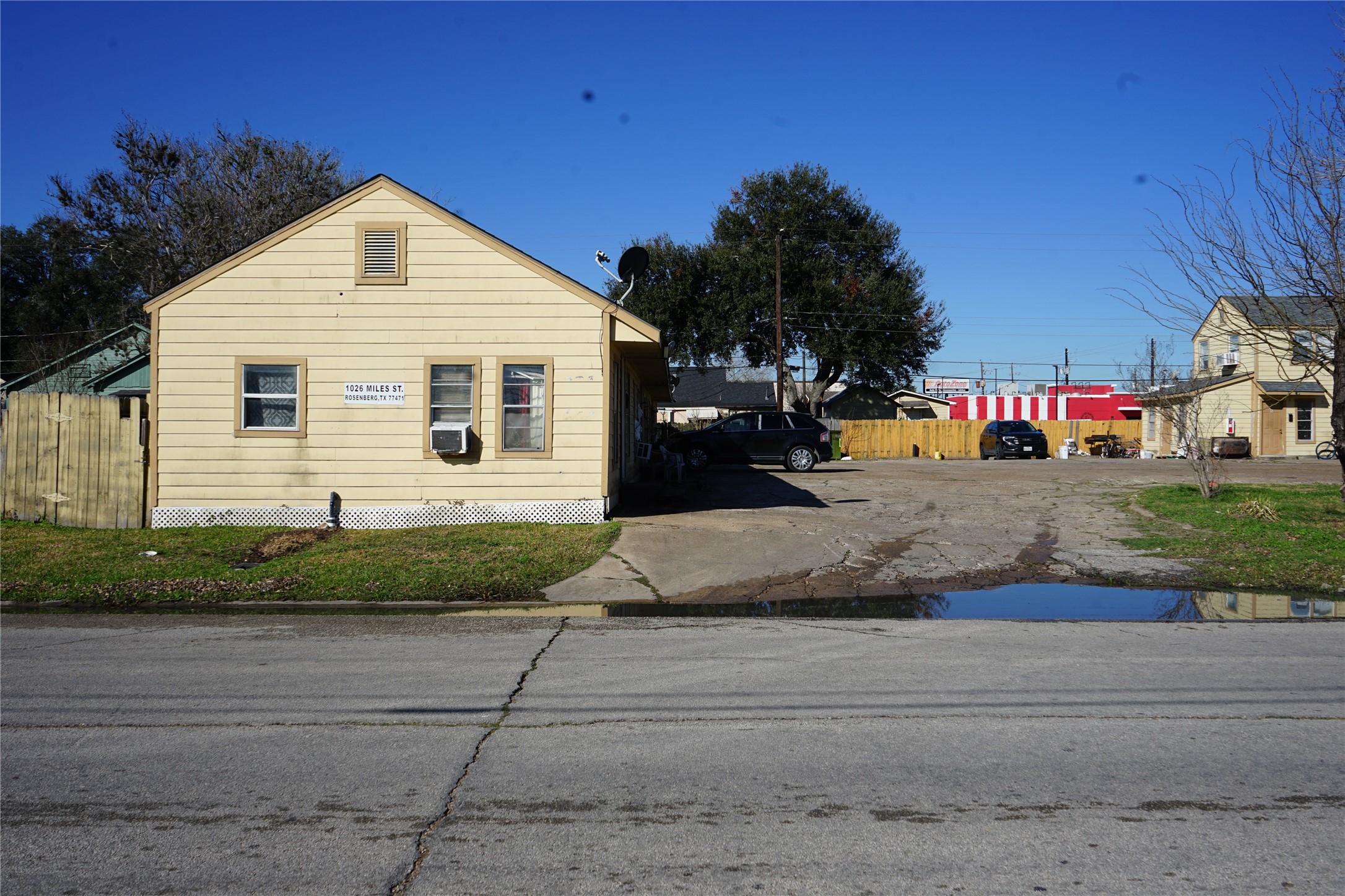 a view of a street with of house